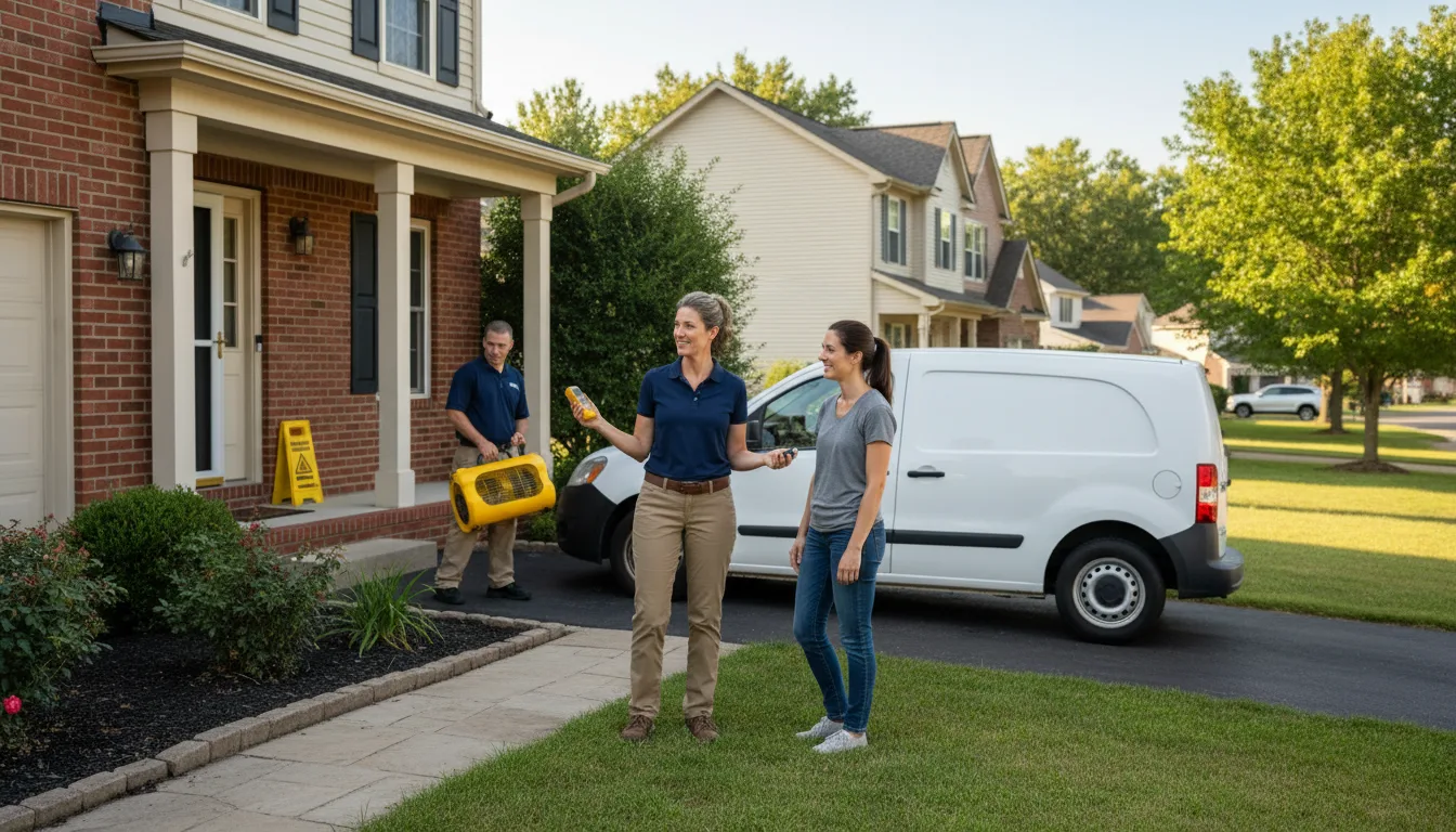 Residential water damage restoration in Hydetown, PA